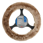 Comfort Wheel, coprivolante elasticizzato in vera pelliccia - Naturale - Ø 35-42 cm