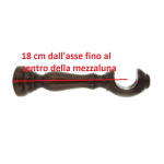 SUPPORTO PER BASTONE NOCE SCURO 18 CM 2 PZ