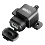 Usb Fix Omega, caricatore Usb con fissaggio a vite e connettori a forcella - 12/24V