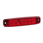 Set 20 pz, luce ingombro a 6 Led, montaggio in superficie, 12/24V - Rosso