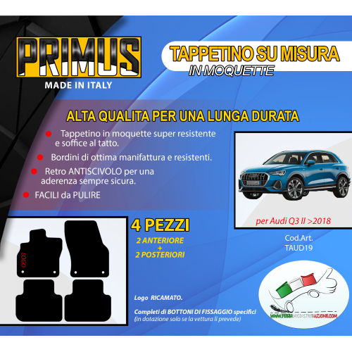 Tappetini Auto Su Misura per Audi Q3