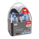 12V Lampada alogena Blu-Xe - H8 - 35W - PGJ19-1 - 2 pz - Scatola Plast.