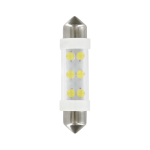 98349 24V LAMPADA SILURO 6 LED 11X41 MM SV8,5-8 2 PZ SCATOLA BIANCO