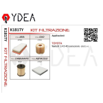 Kit Tagliando Filtri Toyota Yaris III 1.4 D-4D 66KW/90CV 09/11> - Ydea K181TY